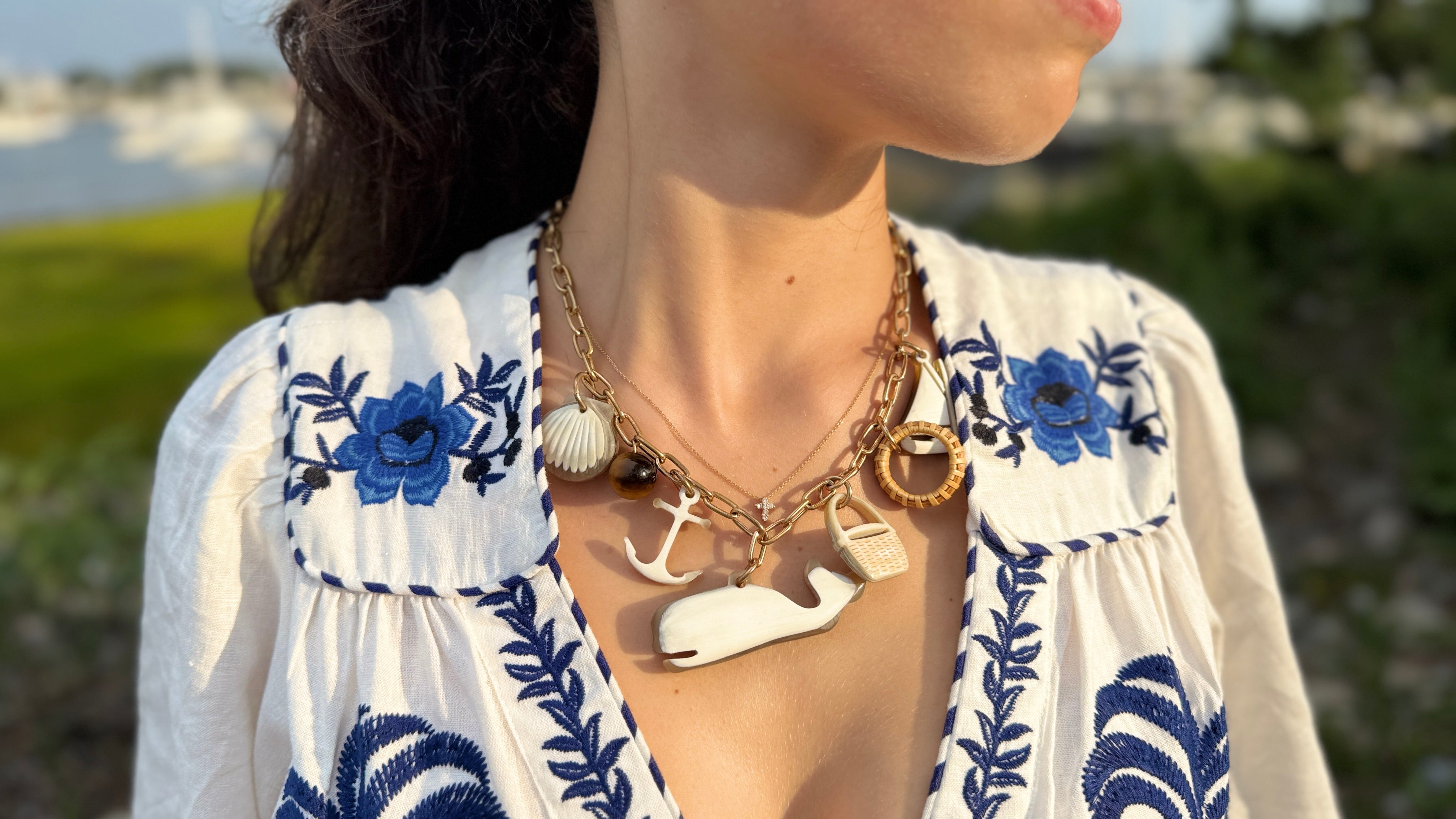 The (Nautically) Charmed Necklace - Collar Style Necklace