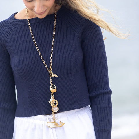 The (Nautically) Charmed Necklace - Long Y Style