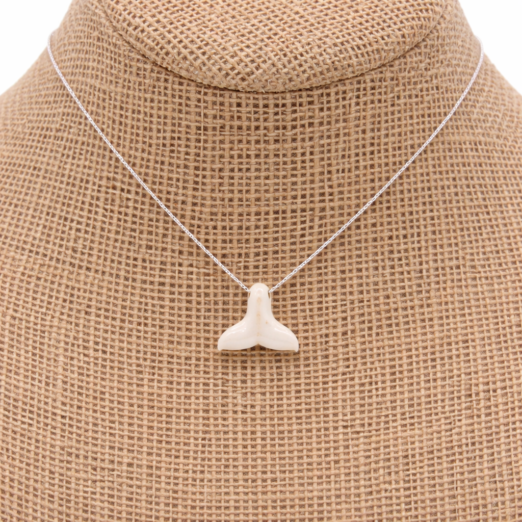 Fossil Whale Tail Pendant
