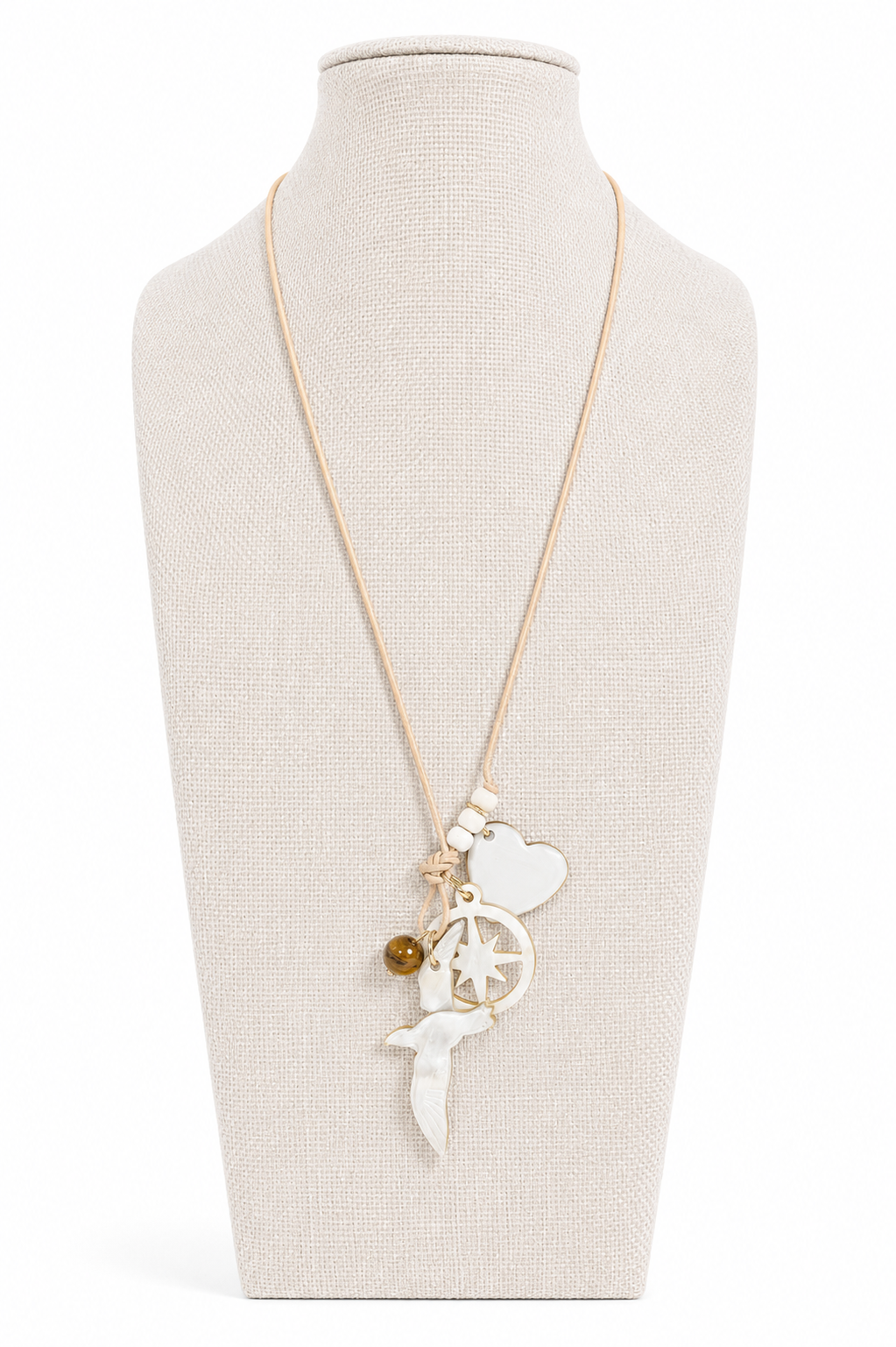 Gull Tri-Charm Nautically Knotted Necklace
