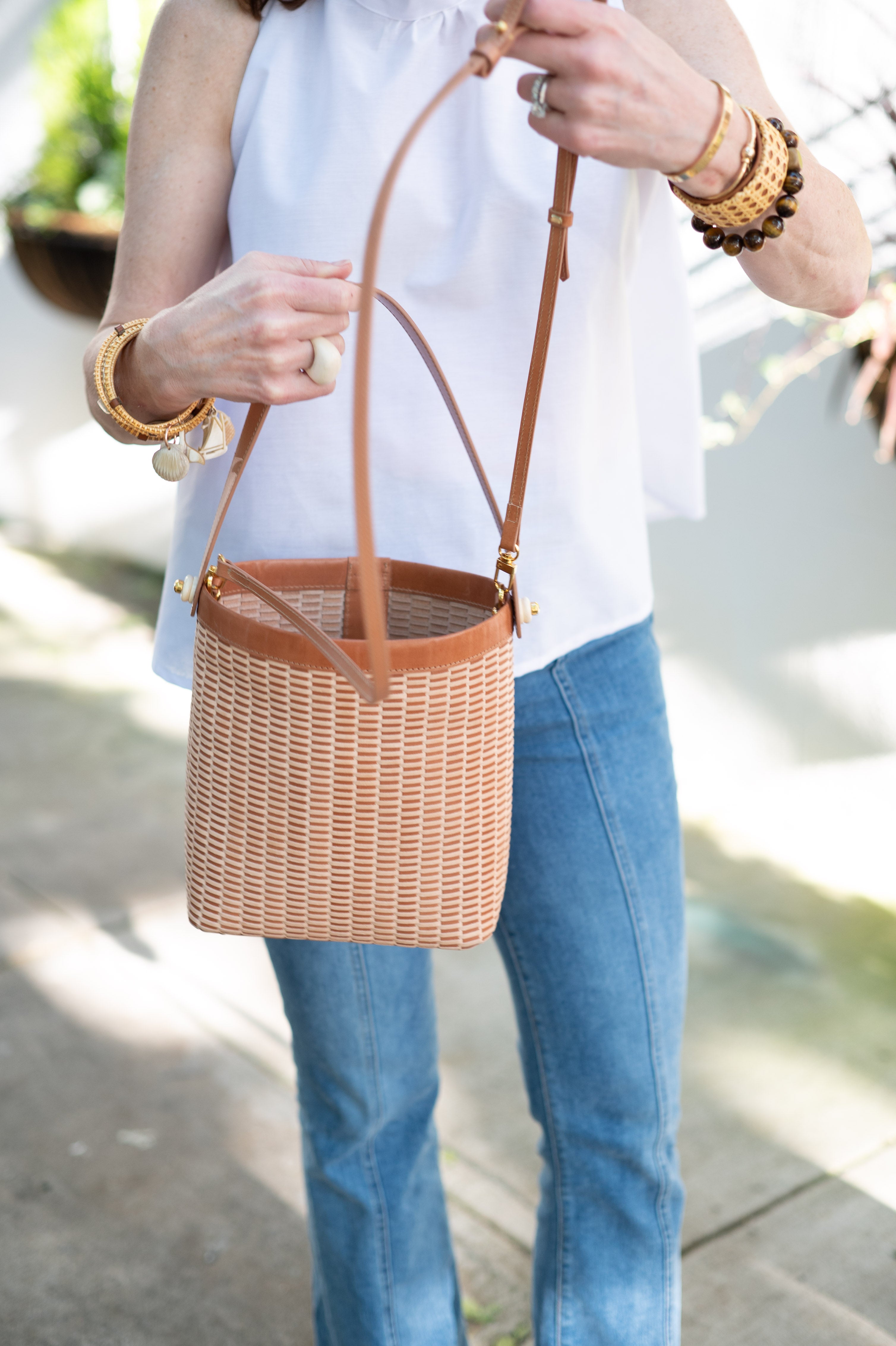 Leather Nantucket Lightship Basket Bag (NLB)