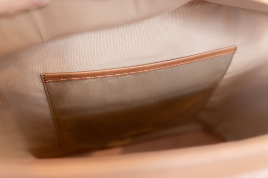 Leather Lightship Basket - Tote