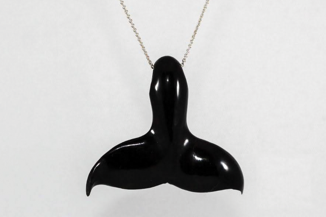 Ebony Whale Tail Pendant