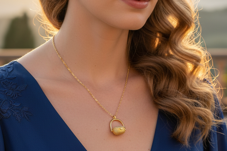 Nantucket Basket Necklace